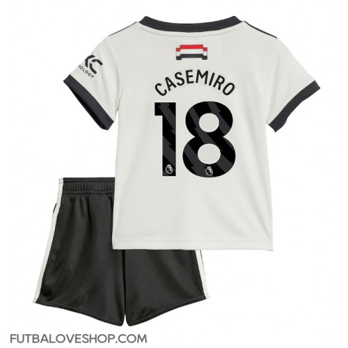 Dres Manchester United Casemiro #18 Tretina pre deti 2024-25 Krátky Rukáv (+ trenírky)